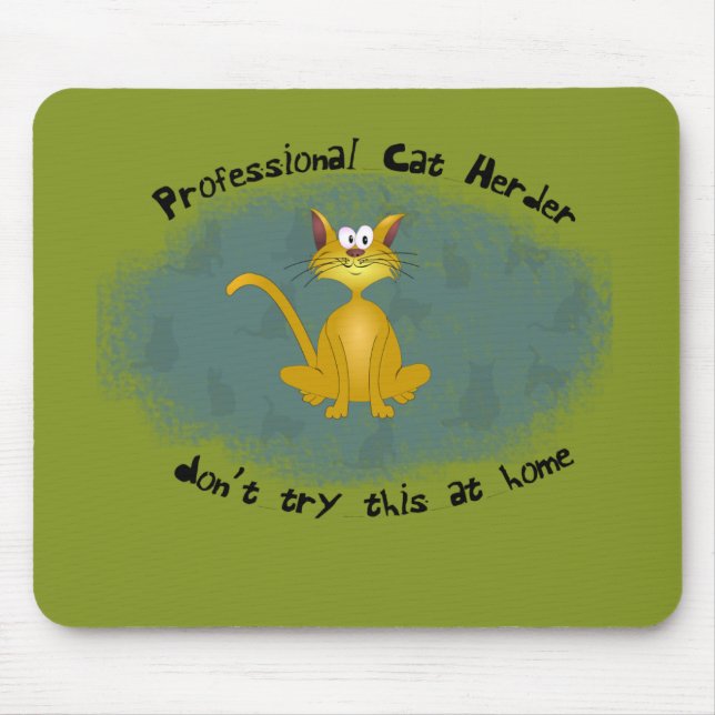 Tapis De Souris Berger drôle Mousepad de chat (Devant)