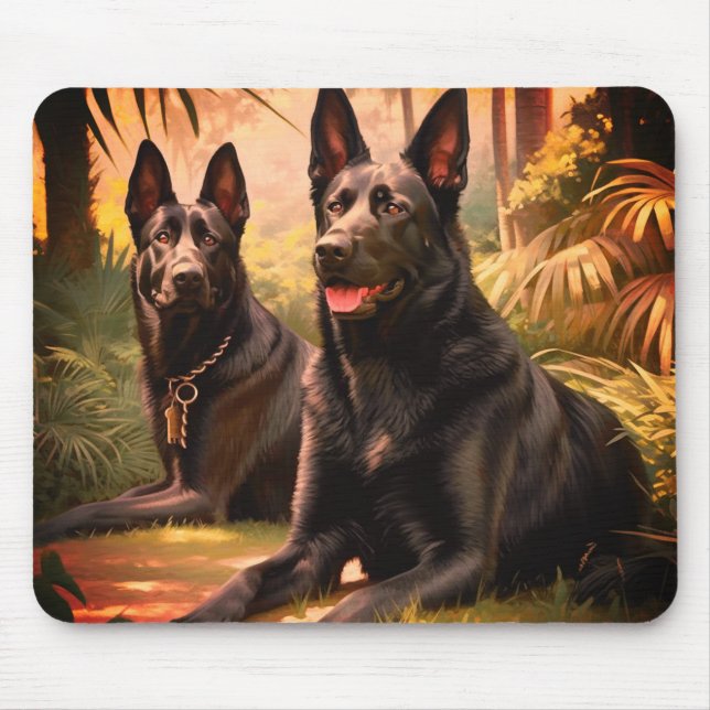 Tapis De Souris Bergers allemands (Devant)