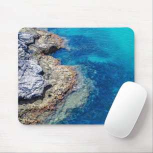 Tapis De Souris Bermudes Eaux et Rocheuses Rivage Mousepad