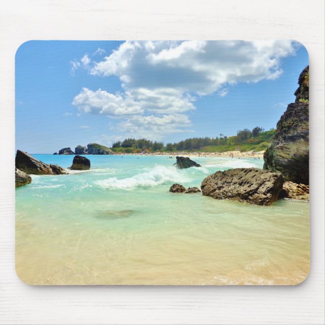 Tapis De Souris Bermudes plage, art photographique côtier, mer, (Devant)