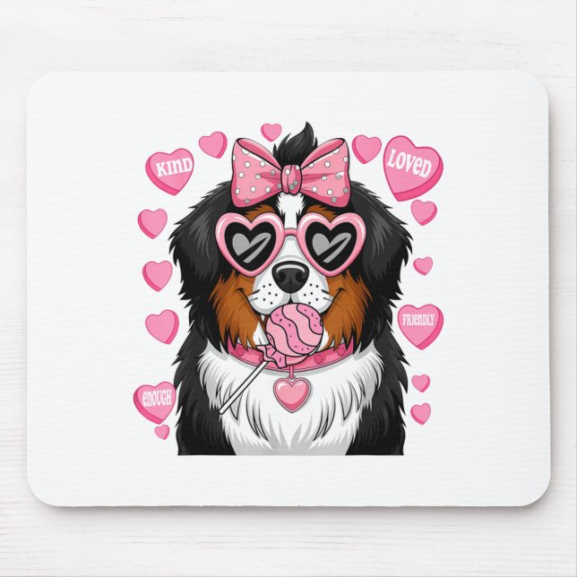 Tapis De Souris Bernese Mountain Coquette Dog Pet Lover Owner  (Devant)