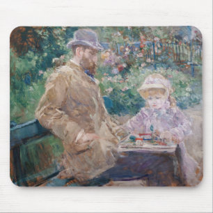 Tapis De Souris Berthe Morisot - Eugene Manet avec sa fille