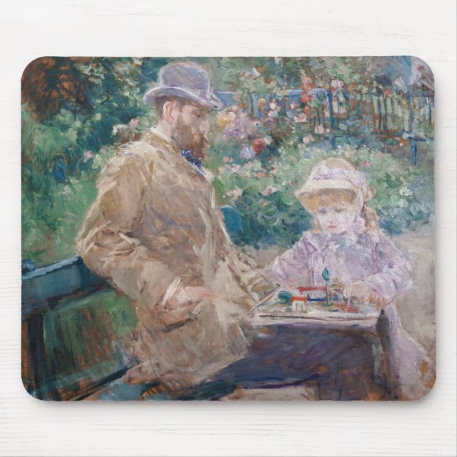Tapis De Souris Berthe Morisot - Eugene Manet avec sa fille (Devant)