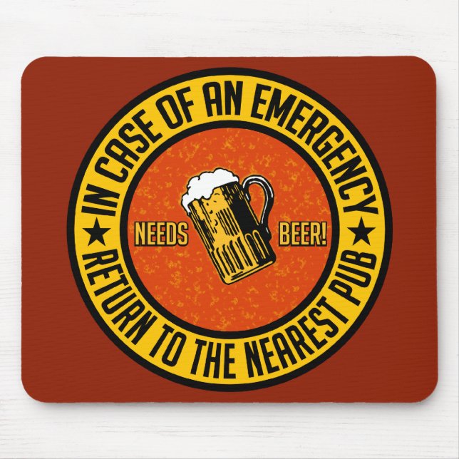 Tapis De Souris BESOIN DE BIÈRE ! mousepad (Devant)