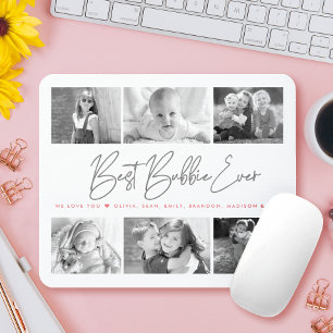 Tapis De Souris Best Bubbie Ever Modern Script 6 Photo Collage