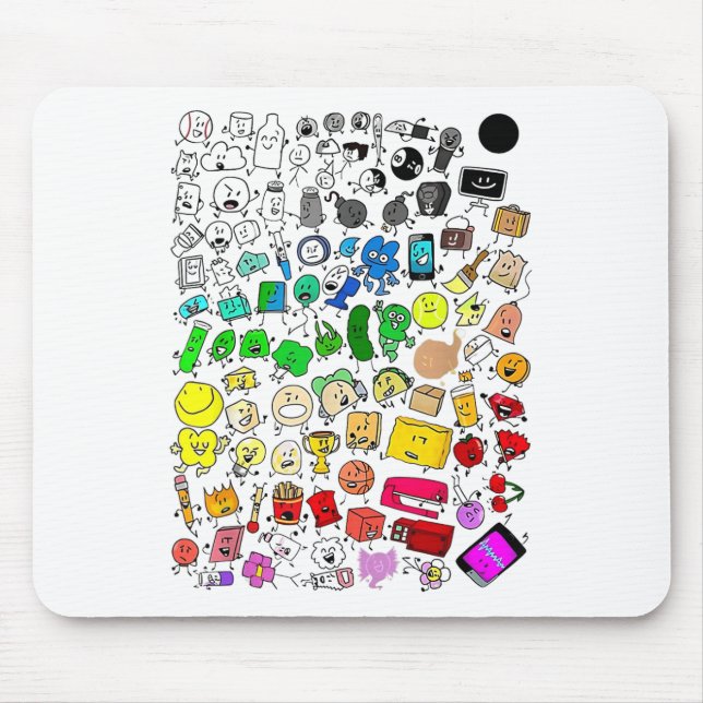 Tapis De Souris Bfdi Inanimer La folie Tous Les Caractères _1 (Devant)