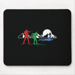 Tapis De Souris Biathlon Ski Sports d'hiver Ski de fond Cadeau