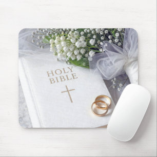 Tapis De Souris Bible de mariage avec bouquet de muguet