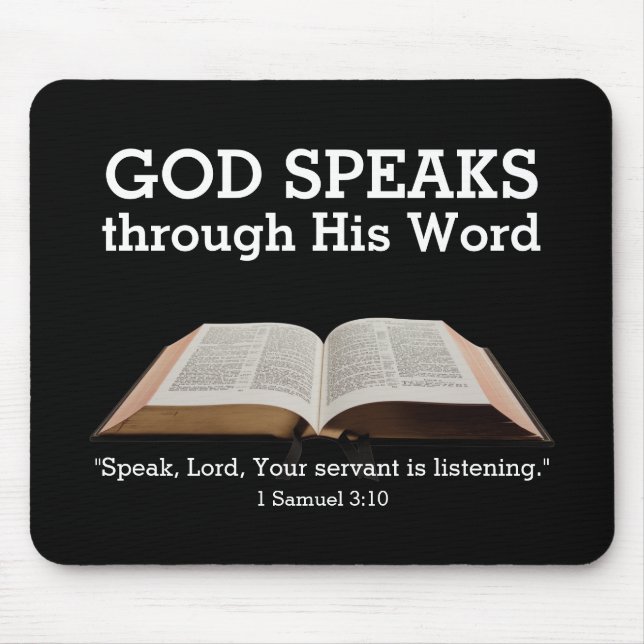 Tapis De Souris Bible moderne Noir personnalisable Christian (Devant)
