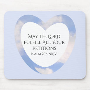 Tapis De Souris Bible Verse Foi chrétienne Inspiration Bleue