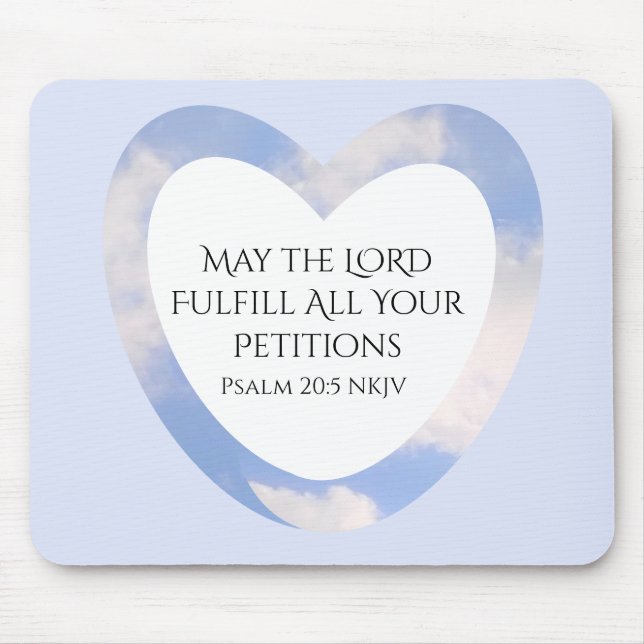 Tapis De Souris Bible Verse Foi chrétienne Inspiration Bleue (Devant)