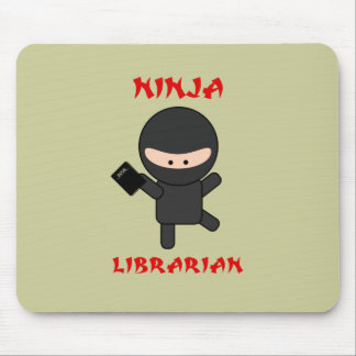 Tapis De Souris Bibliothécaire de Ninja avec le livre