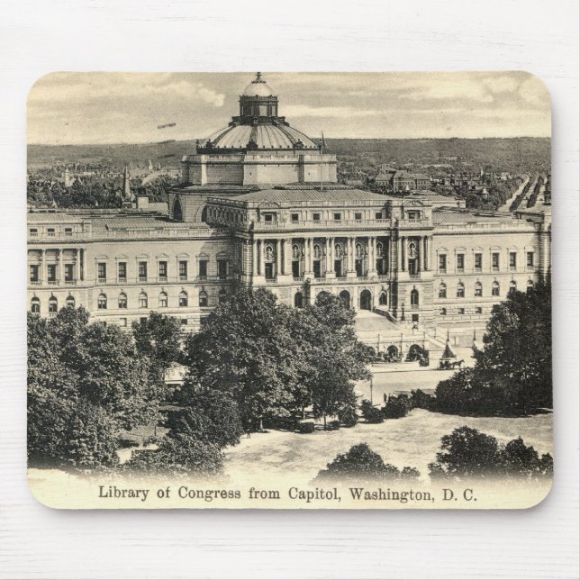 Tapis De Souris Bibliothèque du Congrès, Washington DC, cru 1912 (Devant)