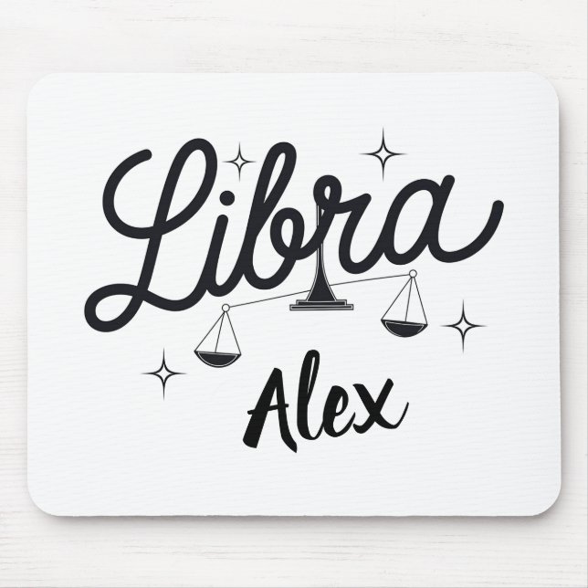 Tapis De Souris Bibliothèque personnalisée Zodiac Sign Art (Devant)