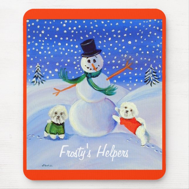 Tapis De Souris Bichon Frise Mousepad (Devant)