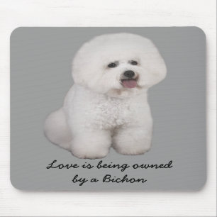 Tapis De Souris Bichon Frise Mousepad précieux
