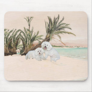Tapis De Souris Bichon Frise Plage de Palmyre