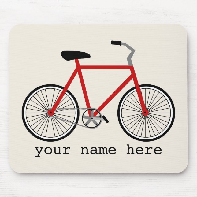 Tapis De Souris Bicyclette rouge Mousepad (Devant)