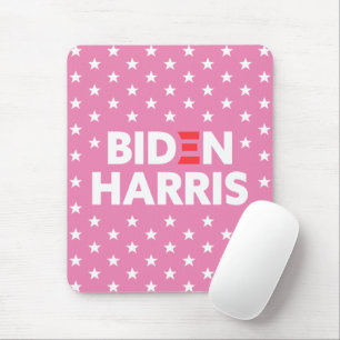 Tapis De Souris Biden Harris White Stars Motif rose