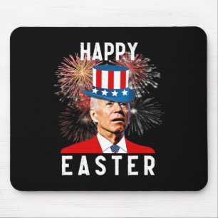 Tapis De Souris Biden Joyeux Pâques Pour 4 juillet Drôle