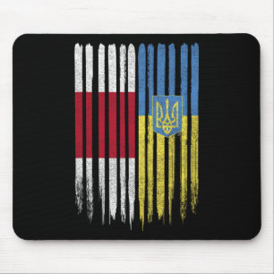 Tapis De Souris Biélorussie Ukraine Biélorusse Ukrainien Drapeau 