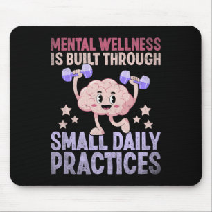 Tapis De Souris Bien-Être Mental Sensibilisation à la santé cérébr