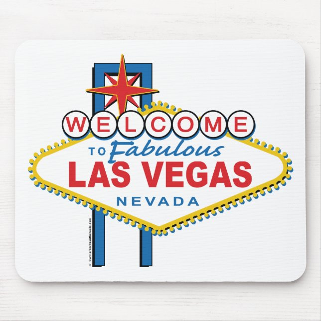 Tapis De Souris Bienvenue à Las Vegas (Devant)