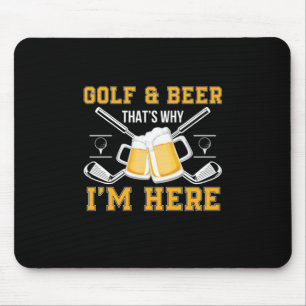 Tapis De Souris Bière Drinker Golf Et Bière Anniversaire