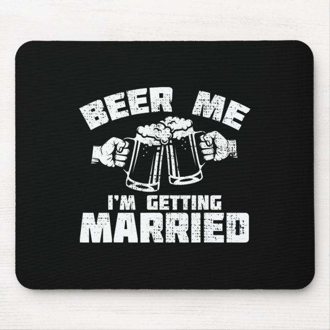 Tapis De Souris Bière - Moi Je me marie Groomsmen Groomsmen Funn (Devant)