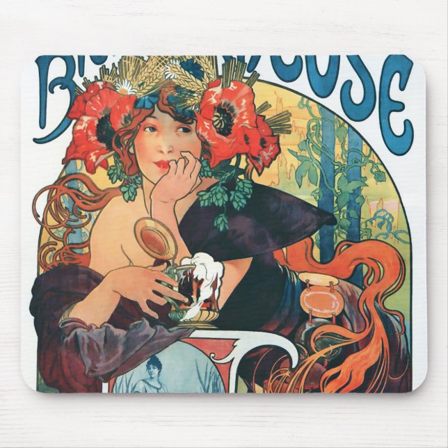Tapis De Souris Bieres de la Meuse, Mucha (Devant)