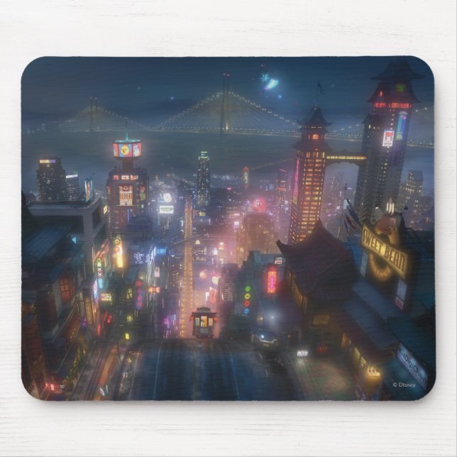 Tapis De Souris Big Hero 6 Night Sky (Devant)