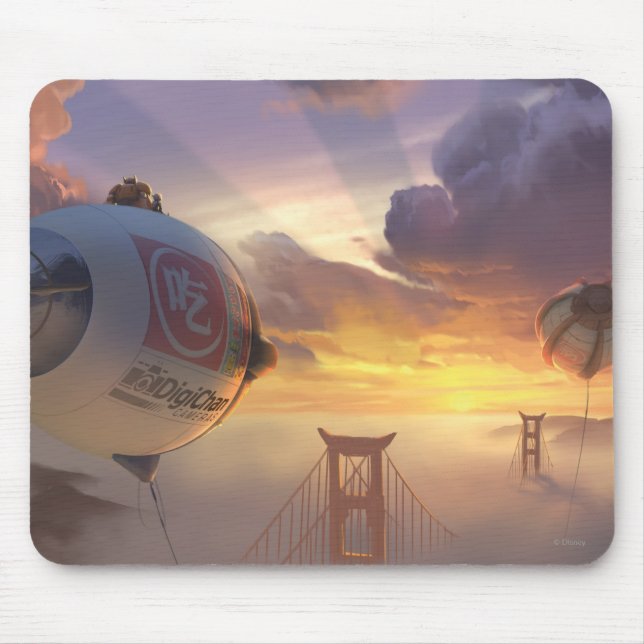 Tapis De Souris Big Hero Space Ship and Bridge (Devant)