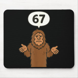 Tapis De Souris Bigfoot 67 Mème Six Sept Drôle Sasquatch 