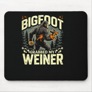 Tapis De Souris Bigfoot a attrapé mon hot-dog humour de camping am