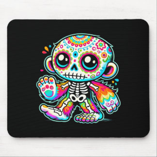Tapis De Souris Bigfoot Crâne De Sucre Mignon Día De Los Muertos