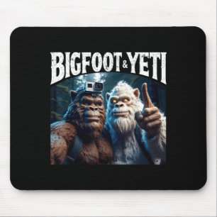 Tapis De Souris Bigfoot et yeti selfie drôle cadeau de camping ran