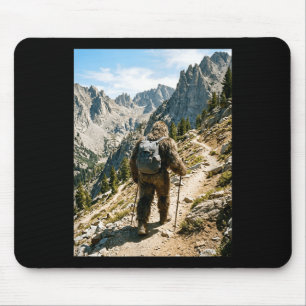 Tapis De Souris Bigfoot randonnée drôle sasquatch randonnée avec s