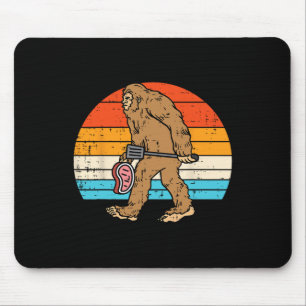 Tapis De Souris Bigfoot Sasquatch Bbq Retro Byrbecue Grilling Men