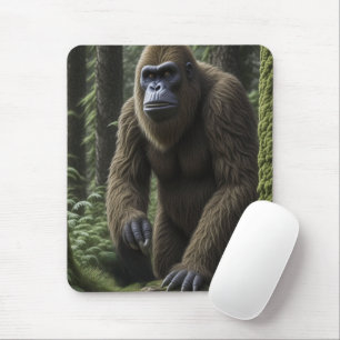 Tapis De Souris Bigfoot Sasquatch Squatch par un arbre