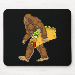 Tapis De Souris Bigfoot transportant Taco Drôle Cinco De Mayo Garç