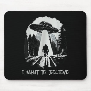 Tapis De Souris Bigfoot Ufo Je Veux Croire Les Hommes De Forêt Rét