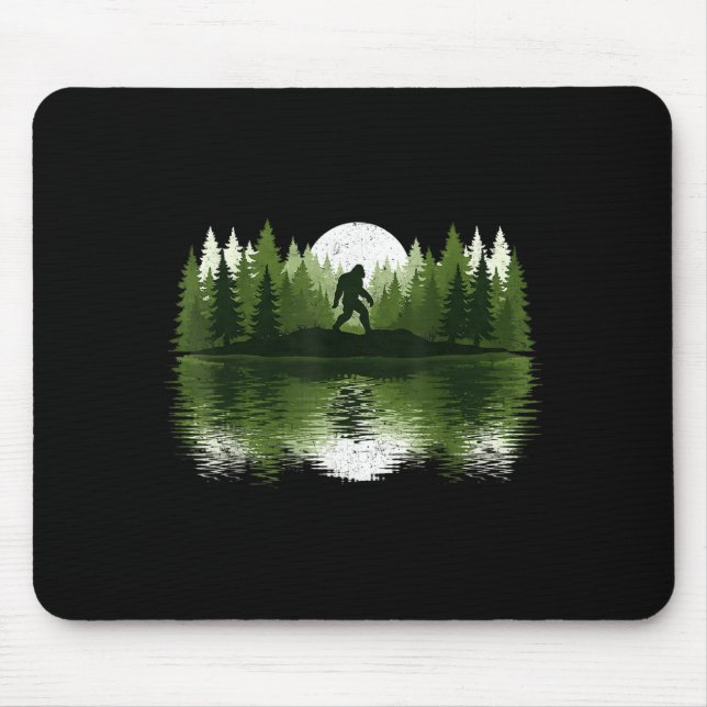 Tapis De Souris Bigfoot Walking Forest Sasquatch Woods Parks Men W (Devant)