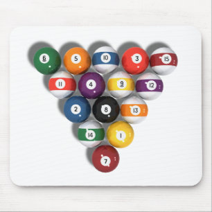 Tapis De Souris Billards/boules de piscine avec l'ombre de baisse