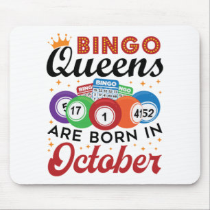 Tapis De Souris Bingo Anniversaire Bingo Les reines sont nées en O