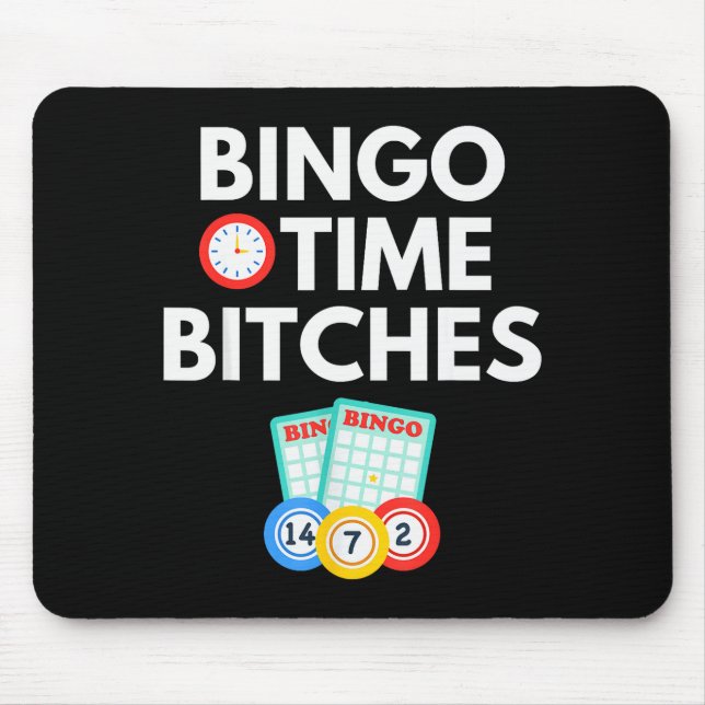 Tapis De Souris Bingo Time Es Funny Bingo Player Game Lover Gift H (Devant)