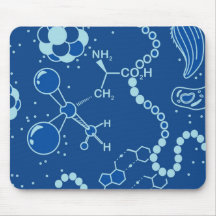 Tapis de souris bio/de chimie spectre de bleu