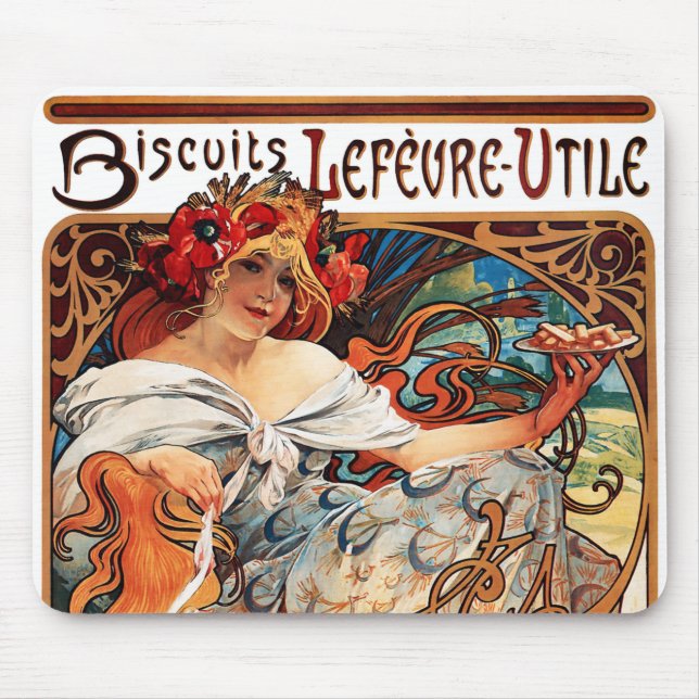 Tapis De Souris Biscuit, Mucha (Devant)