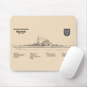 Tapis De Souris Bismarck - Plan directeur du Bataillon SD