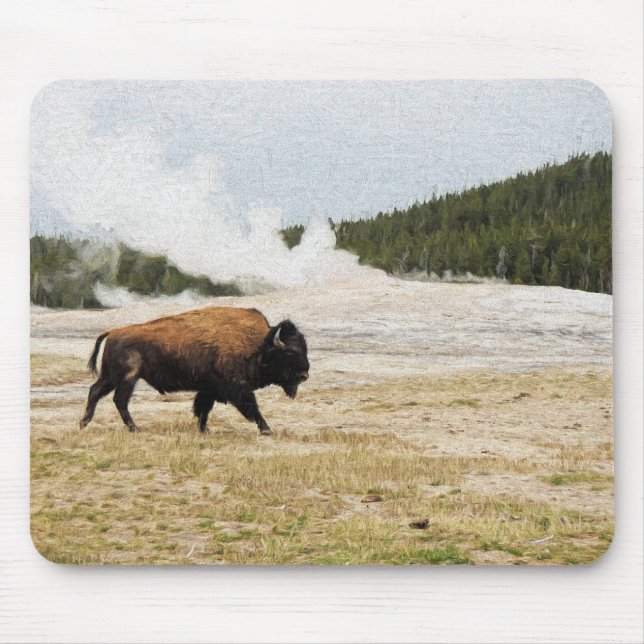 Tapis De Souris Bison et Vieux fidèles (Devant)