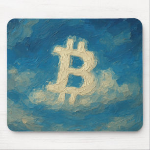 Tapis De Souris Bitcoin Blue Sky (Huile, Style : 3)